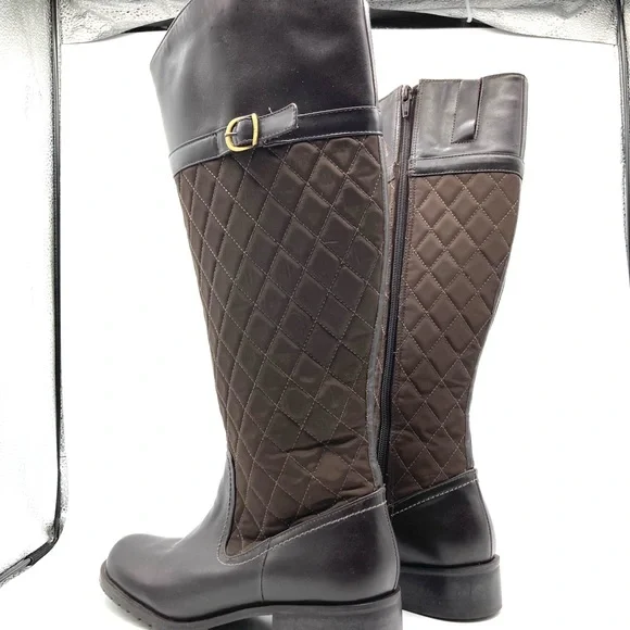 Talbots Brown Tamera Quilted Riding Boots - Picture 9 of 15